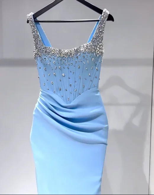 Fairytale Sweetheart Prom Dresses Floor-Length Wrinkle Decorate Zipper Up Tulle Stain Beaded Sequins Wedding Party 2023