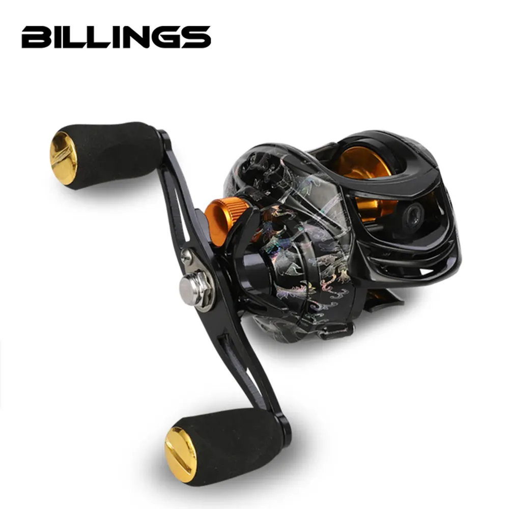 BILLINGS Baitcasting Fishing Reel VS Model Fishing Reel 7.2:1 Gear Ratio 8KG Max DRAG Fishing Reel Suitable for fresh water