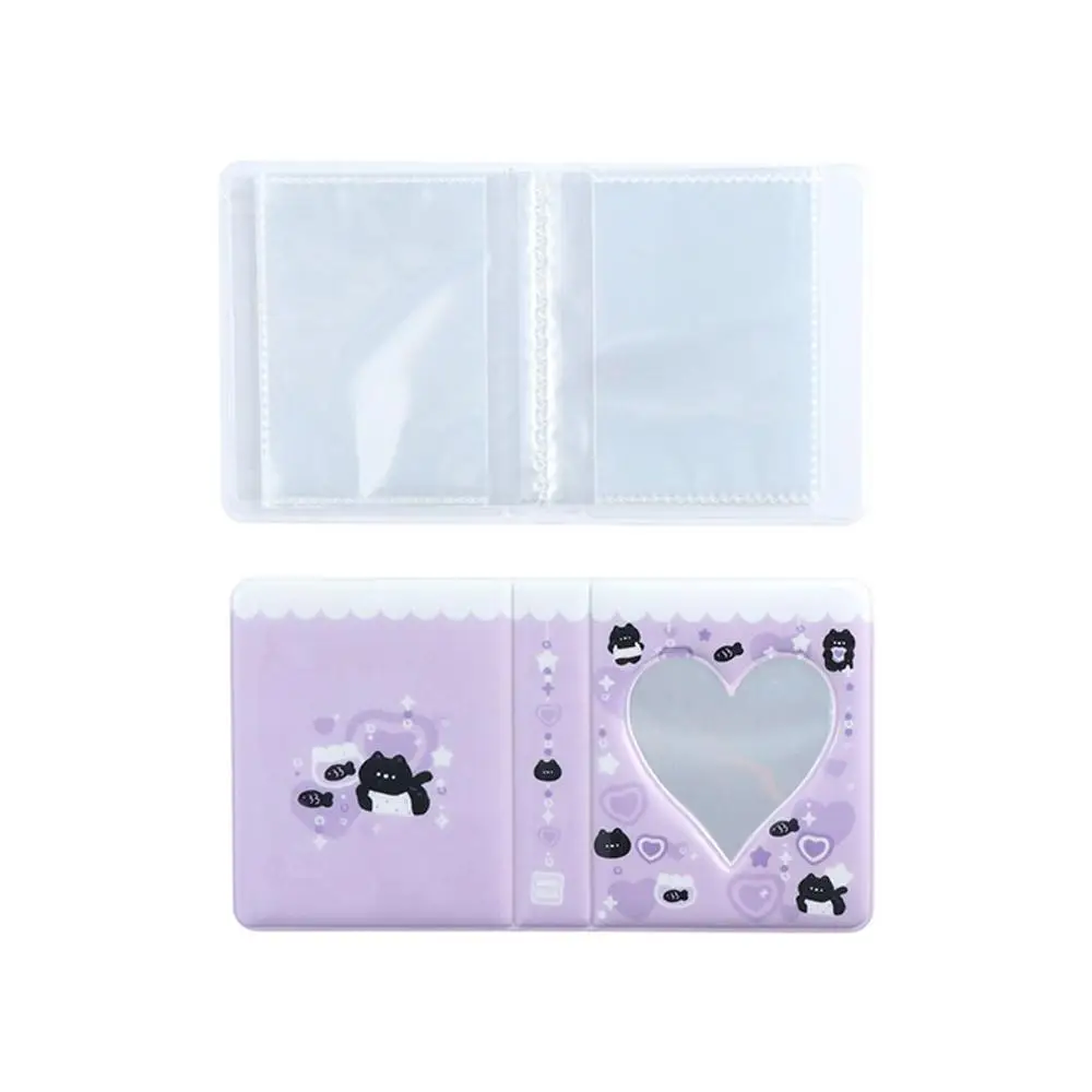 لطيف الكرتون الدب ألبوم صور Ins البلاستيك جوفاء صورة حقيبة للتخزين المضادة للخدش مقاوم للماء الحب القلب ألبوم صور المعبود ستار