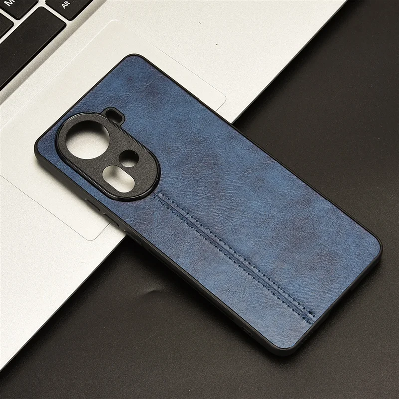 For OPPO Reno 11 5G Global Case Suture Soft Edge PU Leather Hard Phone Cover For OPPO Reno 11 Reno11 Case