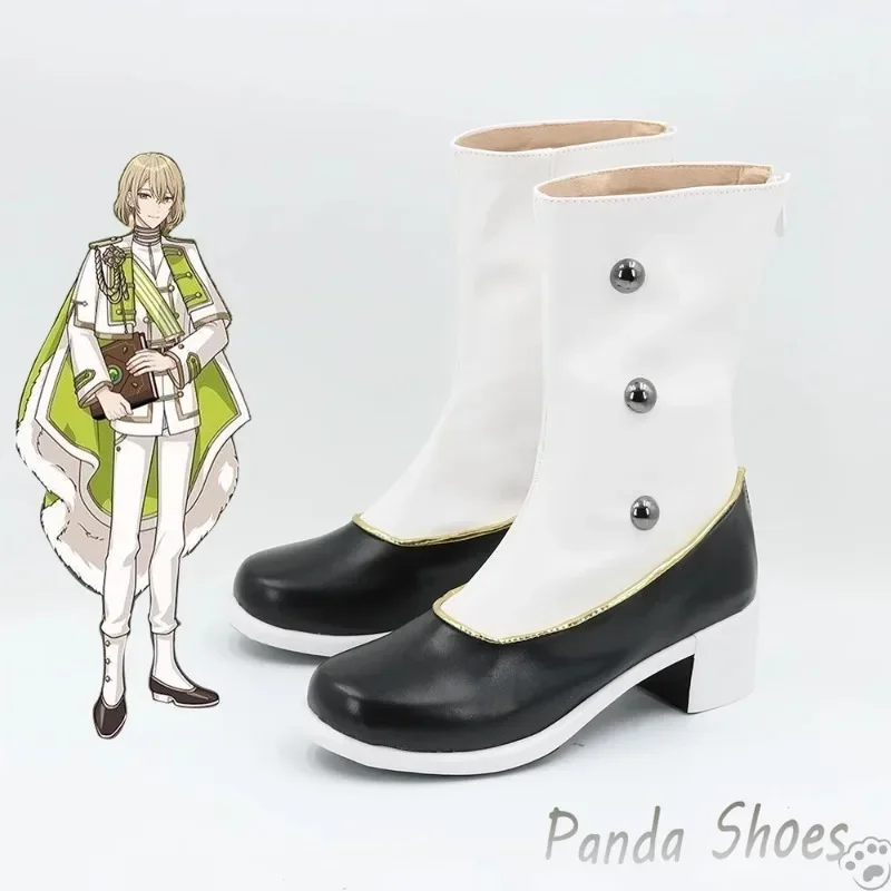 รองเท้าคอสเพลย์ฟิกาโร่จากอนิเมะเกม รองเท้าบูทยาวสำหรับคอสเพลย์ฟิกาโร่จากการ์ตูน ใช้เป็นอุปกรณ์ประกอบชุดคอสเพลย์สำหรับงานคอนเวนชั่น ปาร์ตี้ฮาโลวีน