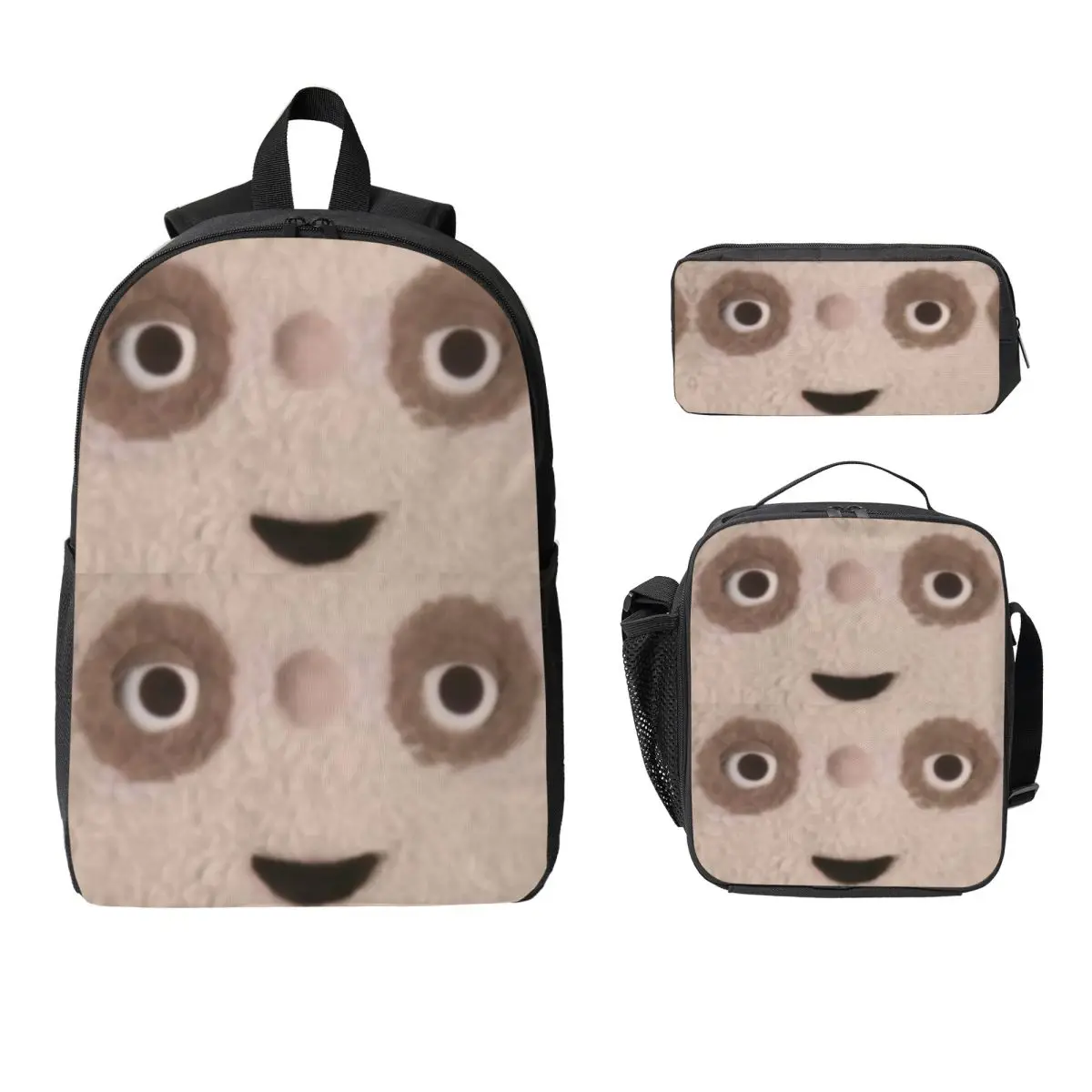 

Makka Pakka Backpack Student Boys Girls BookBag School Bag Computer Shoulder Bags 3ps Insulated Lunch Bag Pencil Case