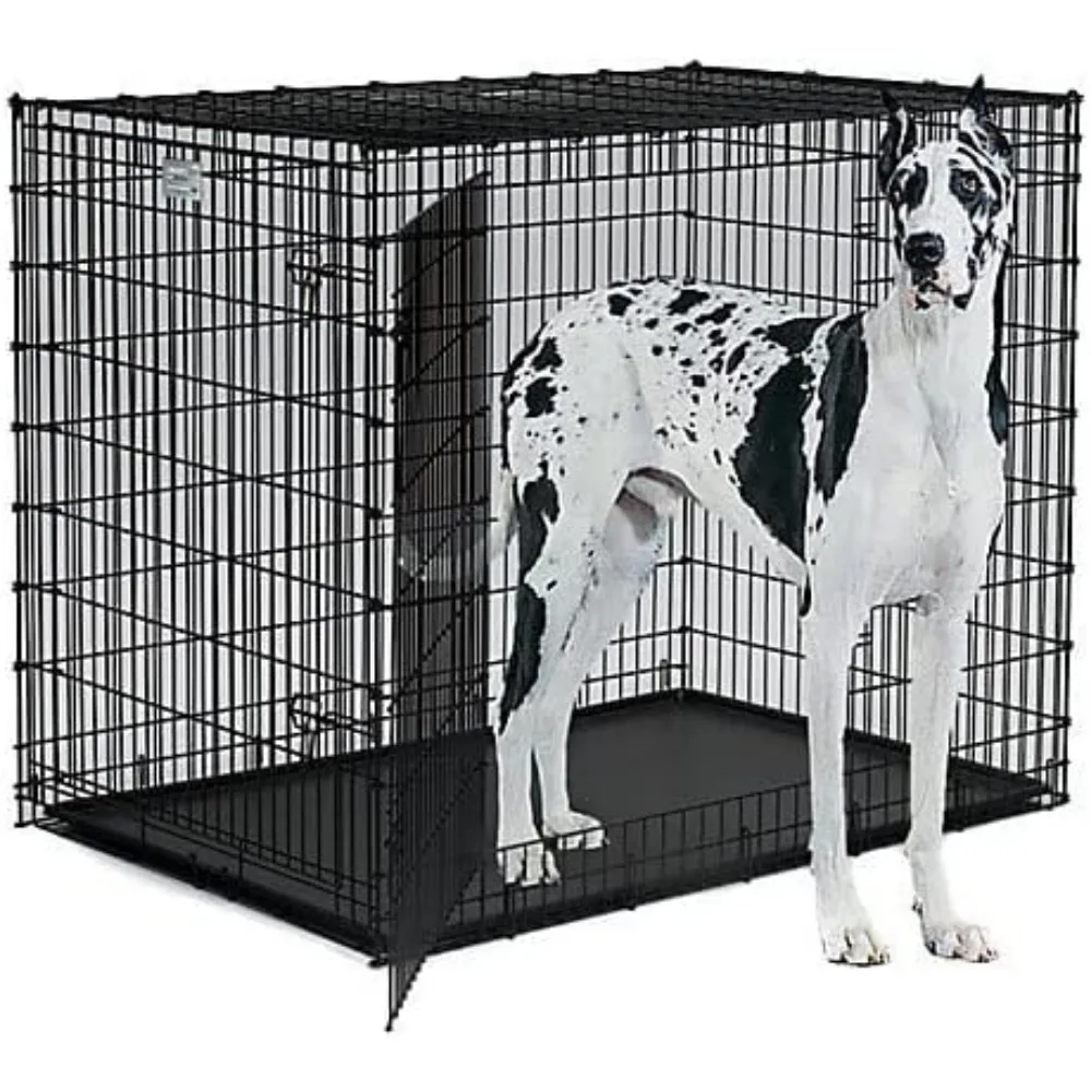 Imagem -04 - Double Door Dog Crate para Cães Maiores Sl54dd Ginormus Great Dane Mastiff st Peter Preto Xxl Raças