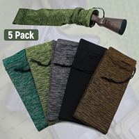 5pcs Silicone Treated Gun Socks 55 x 3.9 in Knit Gun Socks Flexible Design Hunting and Shooting Holder Socks for Rifles