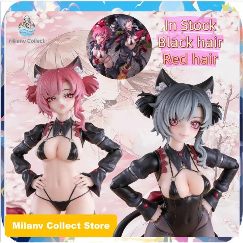 

In Stock 1/12 Hoshikawa Neko Witch Apprentice Action Figure Red Black Hair Dimensional Girl Finished Beautiful Girl Model Toy