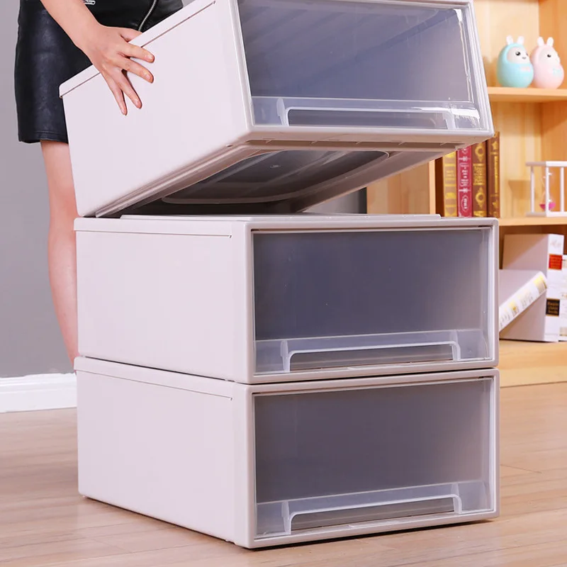 

Drawer Type Storage Box Transparent Wardrobe High-Quality Pp Durable Stackable Box Clothes Snacks Toys Storage Household Product