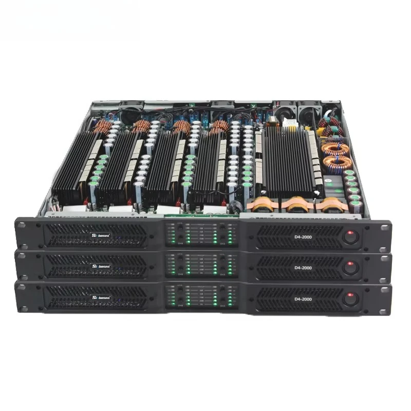 D4-2000 Hot Sale Professional Audio 4 Channel 2 Ohm Digital Power Amplifier 4000 Watts for Line Array