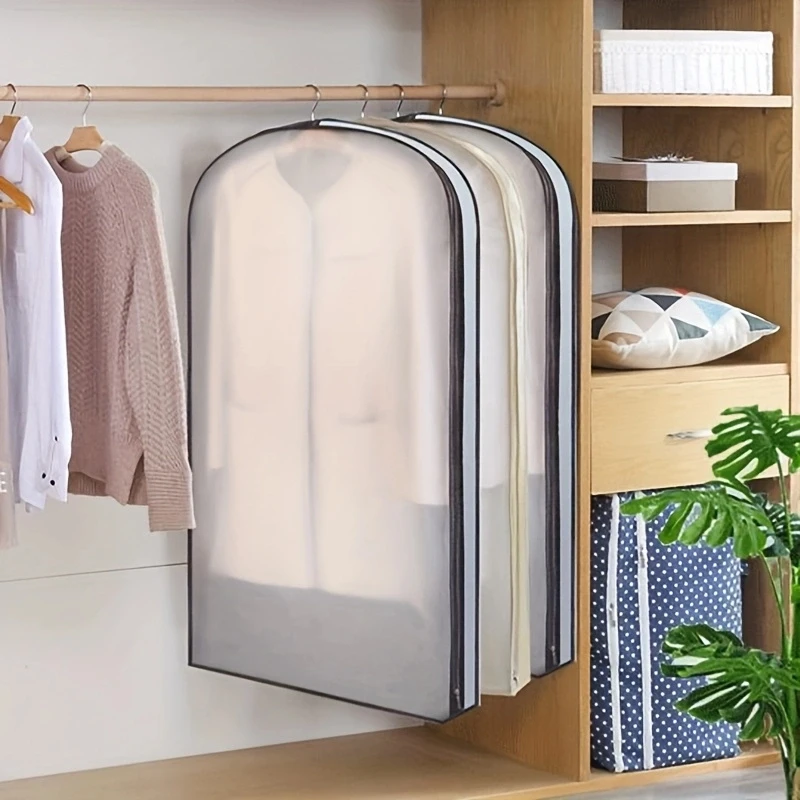 Simple Style Transparent Clothing Dust Cover Home Hanging Clothing Protective Bag Suit Evening Dress Storage Organizing Bag