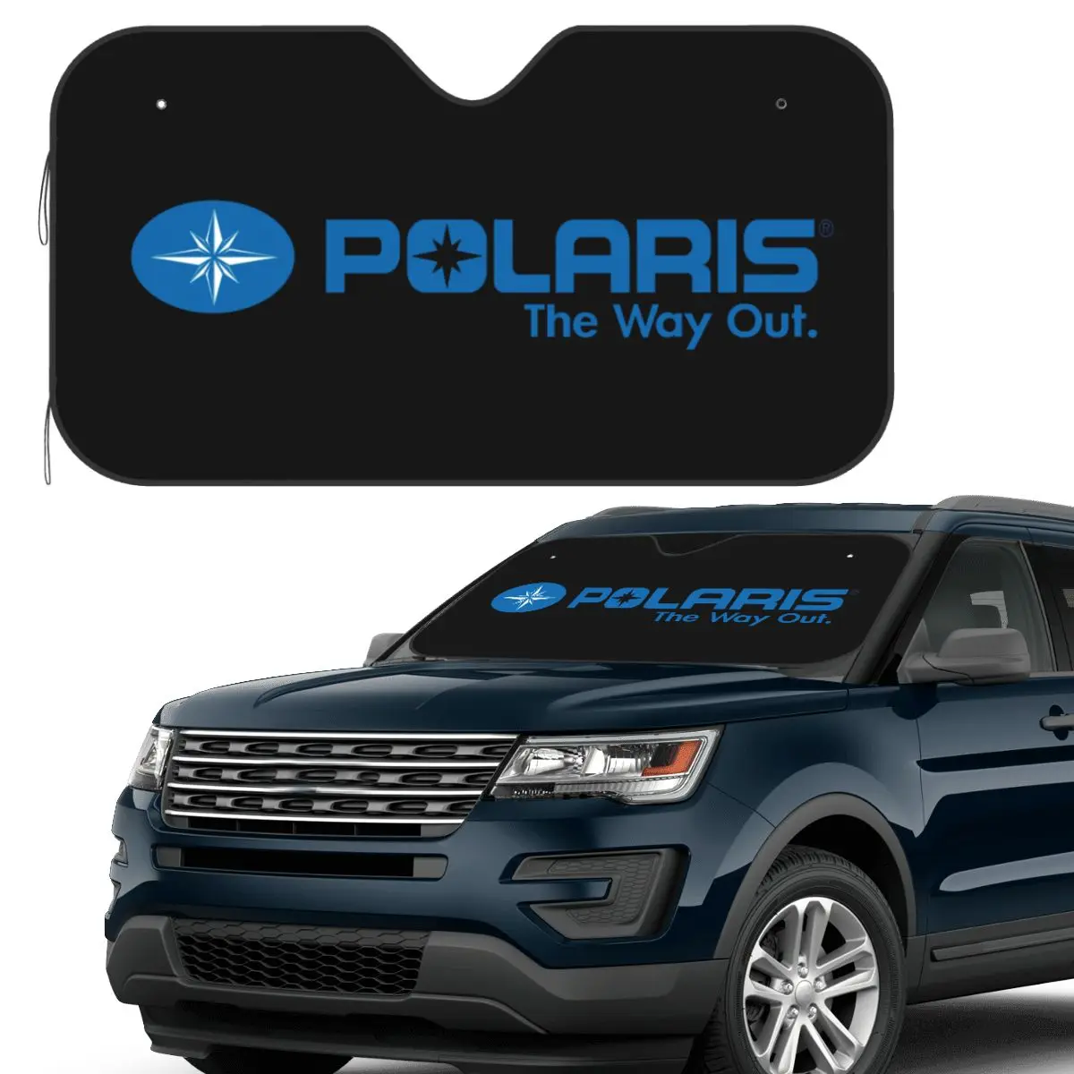 

Солнцезащитный козырек с логотипом Polaris, лобовое стекло автомобиля, солнцезащитный козырек, аксессуары, чехлы