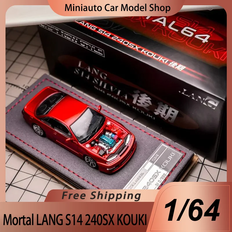 mortal-1-64-nissan-silvia-s14-vertex-rouge-metallise-hec-Edition-limitee-999-pieces-modele-diecast-avec-module-moteur-hec-pare-chocs-amovible-jouets