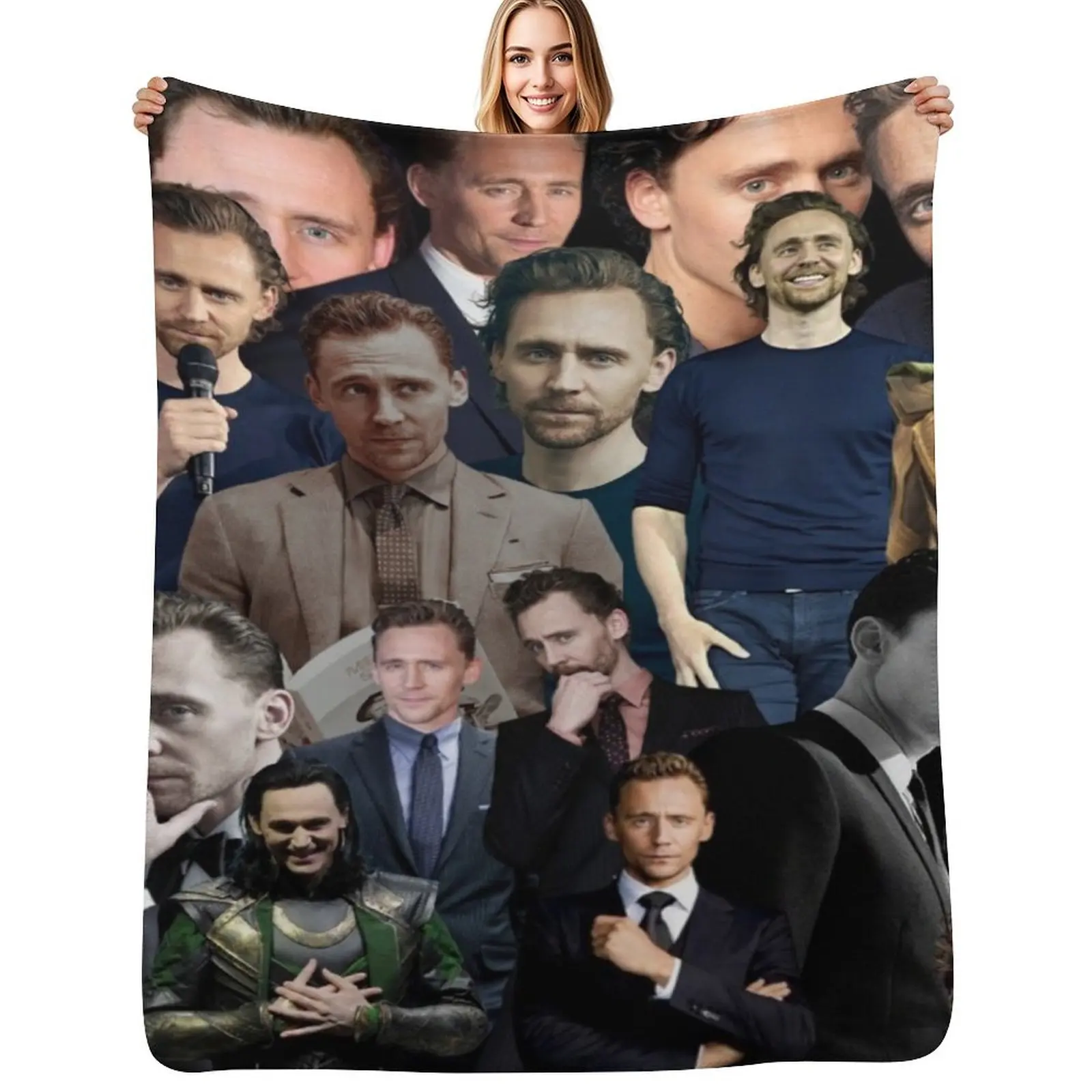 tom hiddleston collage Throw Blanket Summer Cool Breathable Blanket for Sleeping