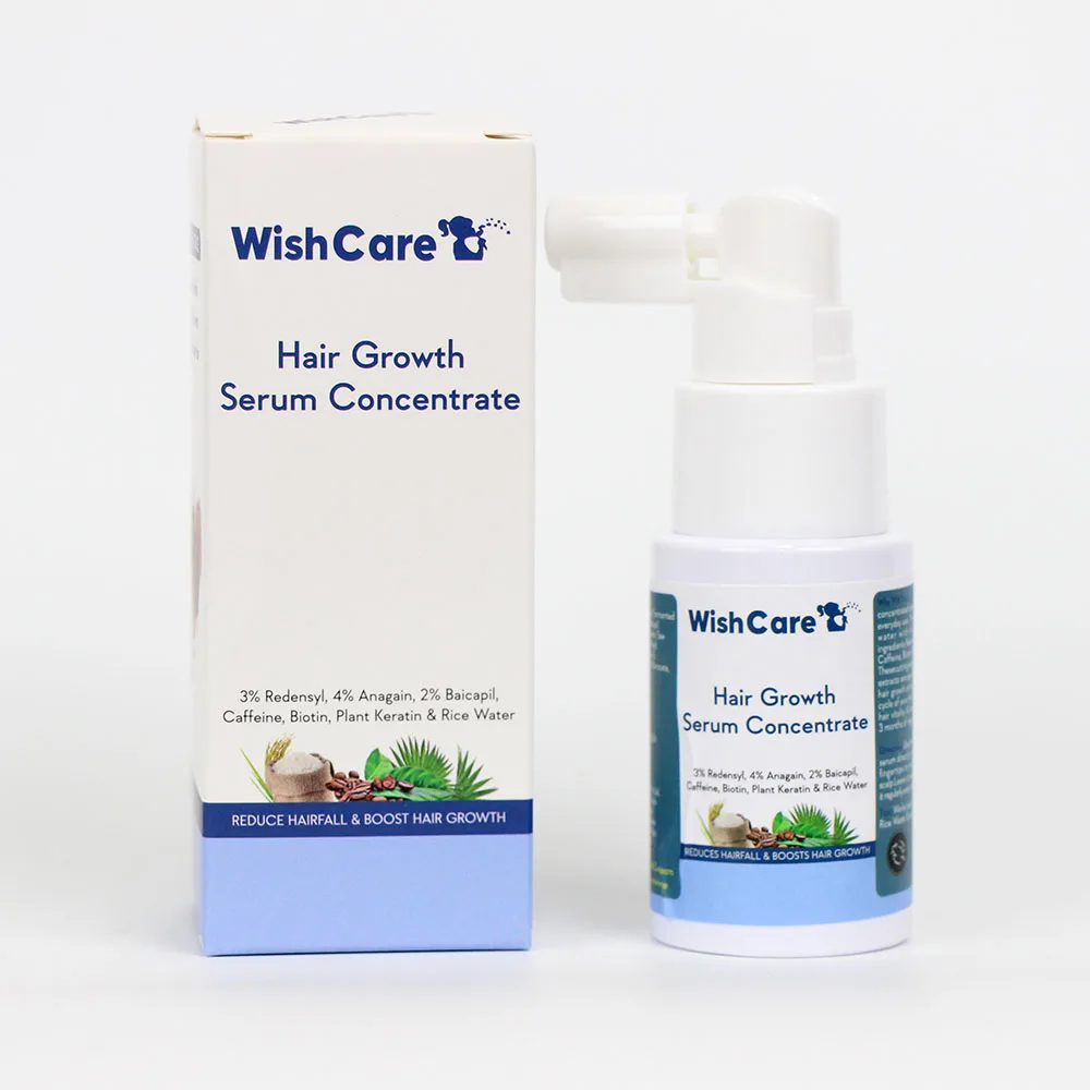 WishCare Hair Growth Serum Concentrate Reduces HairFall Boots Hair Growth Repairs Damaged Hair 30 mL