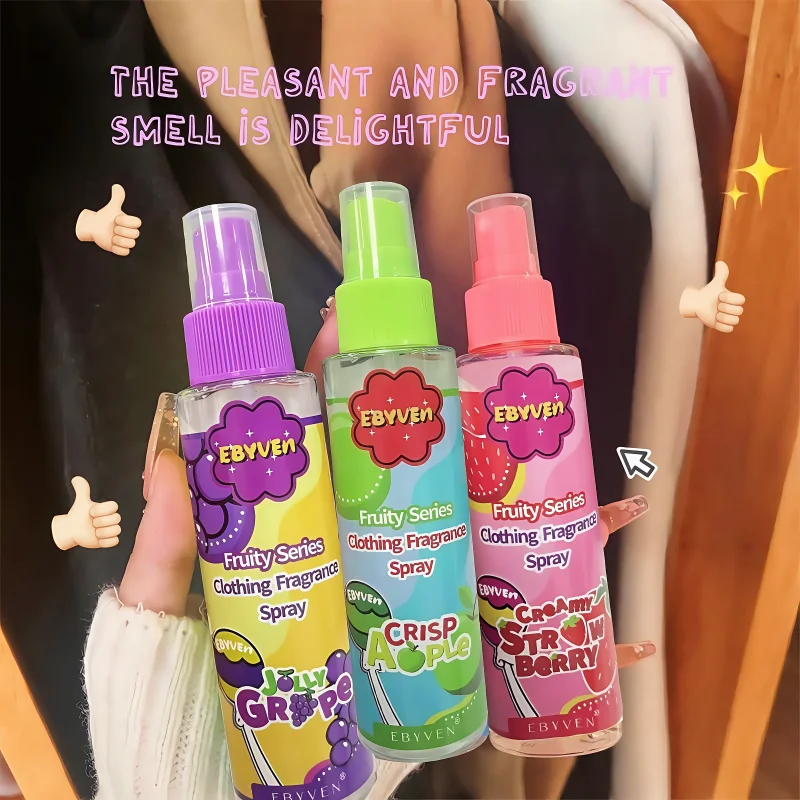 

100ML Fragrance Spray Strawberry Grape Berry Clothing Perfume Spray Long-lasting Fragrance Antibacterial and Deodorizing