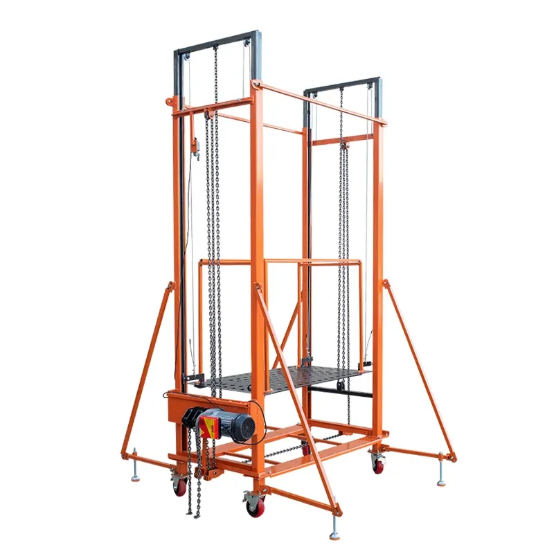 

New type 500kg Electric scaffold remote control elevator construction elevator Electric chain folding elevator