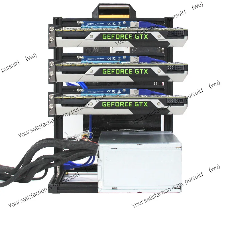 3/4 Graphics Card EATX Chassis Open Rack Desktop Chassis Multi-Graphics Card Chassis Cooling Bracket