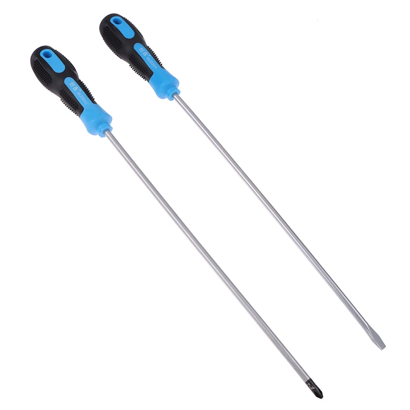 40cm Extended Screwdriver Long Slotted Cross Screwdriver Magnetic Screwdriver With Rubber Handle Repairing Hand Tool