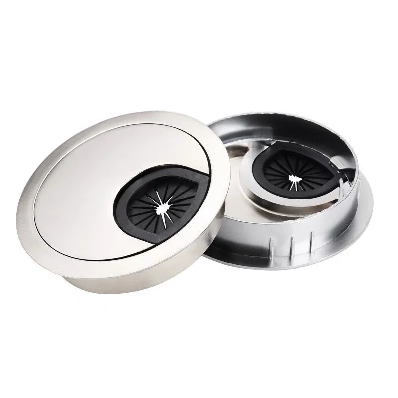 50mm Computer Schreibtisch Metall Ösen Draht Kabel Loch Runde Abdeckung Box Möbel Hardware