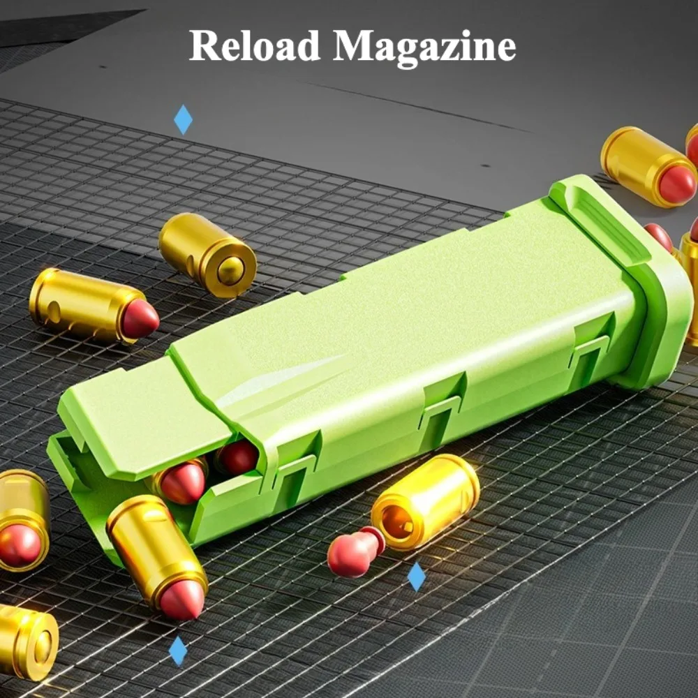 Pistola de Juguete G17/2011 con Sistema de Expulsión de Cartuchos, Disparo Continuo, Airsoft, Blowback, Balas Blandas, para Niños, Regalo de Cumpleaños