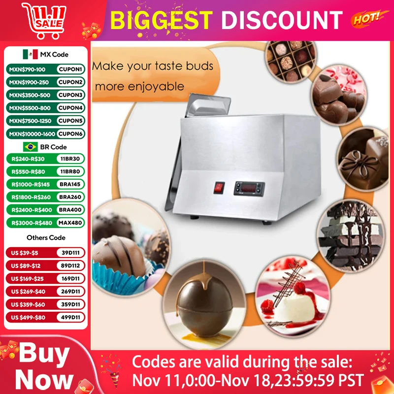 Caramelle elettriche per sciogliere il cioccolato caldo commerciale con scaldasalviette per cioccolato con scaldasalviette per macchina per il riscaldamento del cioccolato 1 reticoli