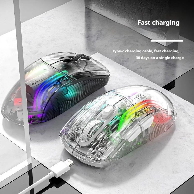 

Attack Shark X2rgb Wireless Mouse Lightweight Esports Game Bluetooth Mouse Excellent Handling Experience It Feels Good