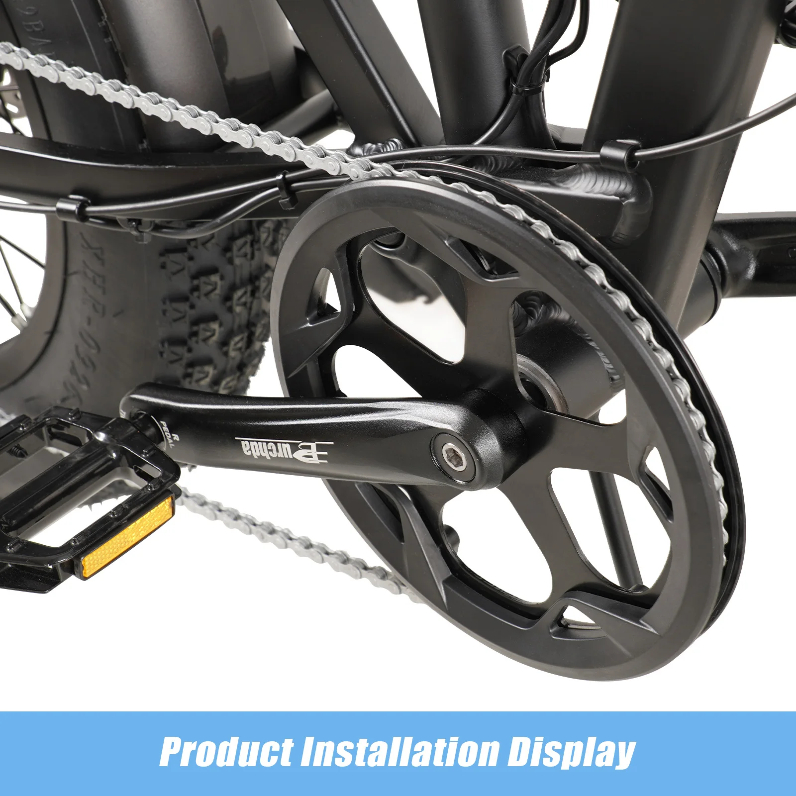 Prowheel Fahrrad-Kurbelgarnitur 48T/52T - 170mm Universal Vierkant-Kurbelgarnitur Set Doppelkettenblatt 170MM Kurbel Aluminiumlegierung Arm