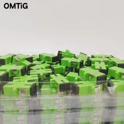 10/50/100/200/300pcs SC/APC Adaptor New SC Female Fiber Optic Simplex Single Mode SC Flange with Flange Plastic Fiber Coupler