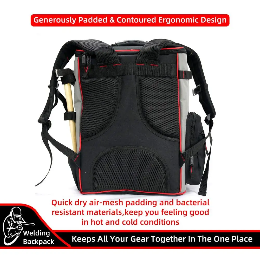 Sac à dos de soudage Durable avec rangement de casque, sac à outils de soudage de grande capacité