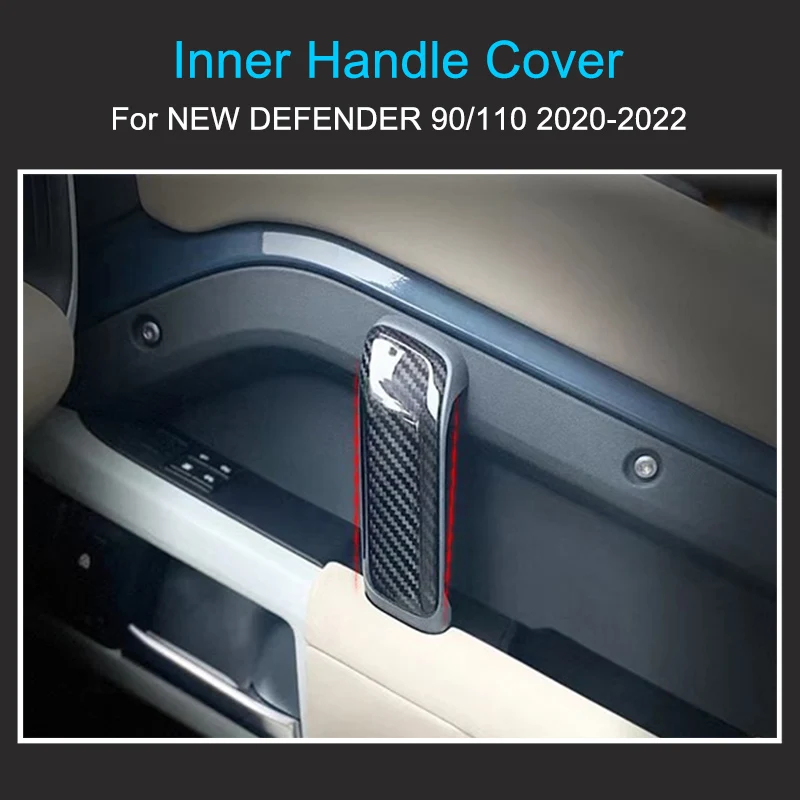 Inner handel Trim Cover for Land Rover Defender 110 2020-2025 Real Carbon Fiber Interior Accessories Car door decoration item