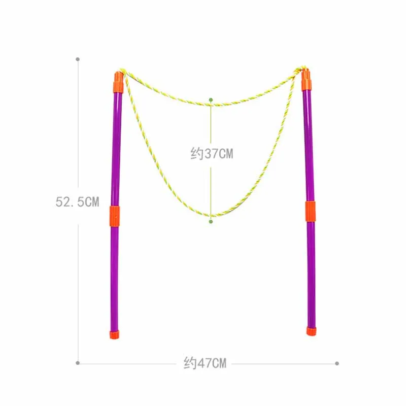 Brinquedos sopradores de bolhas ao ar livre para crianças, Rod duplo criativo, corda removível, Varinha de bolha grande, adereços de desempenho