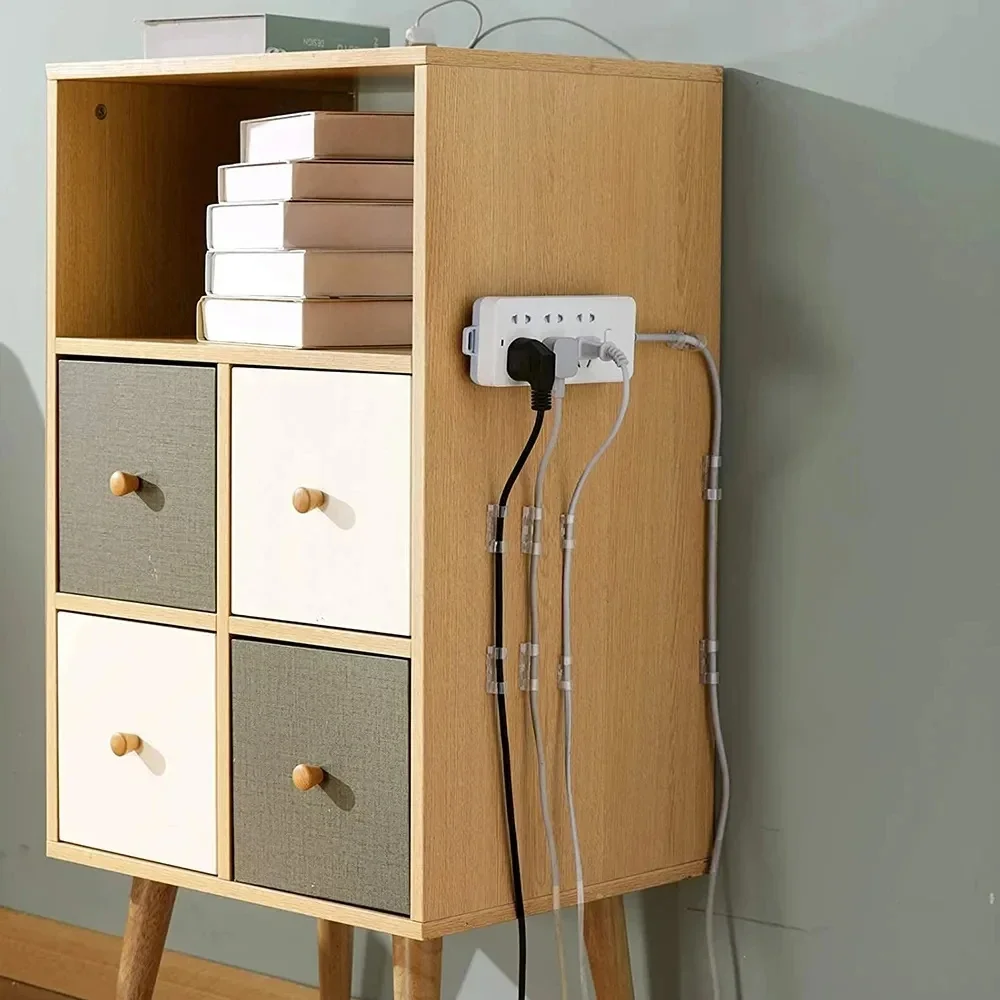 5/20pcs Cable Clips Convenient Self-adhesive Wire Organizer Line Cable Buckle Plastic Clip Fixer Fastener Holder