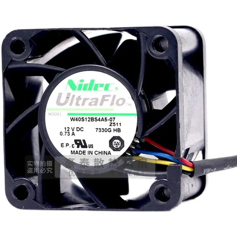 Original 40 * 40 * 28MM 12V 0.73A 4CM violent high speed server Cooling fan W40S12BS4A5-57