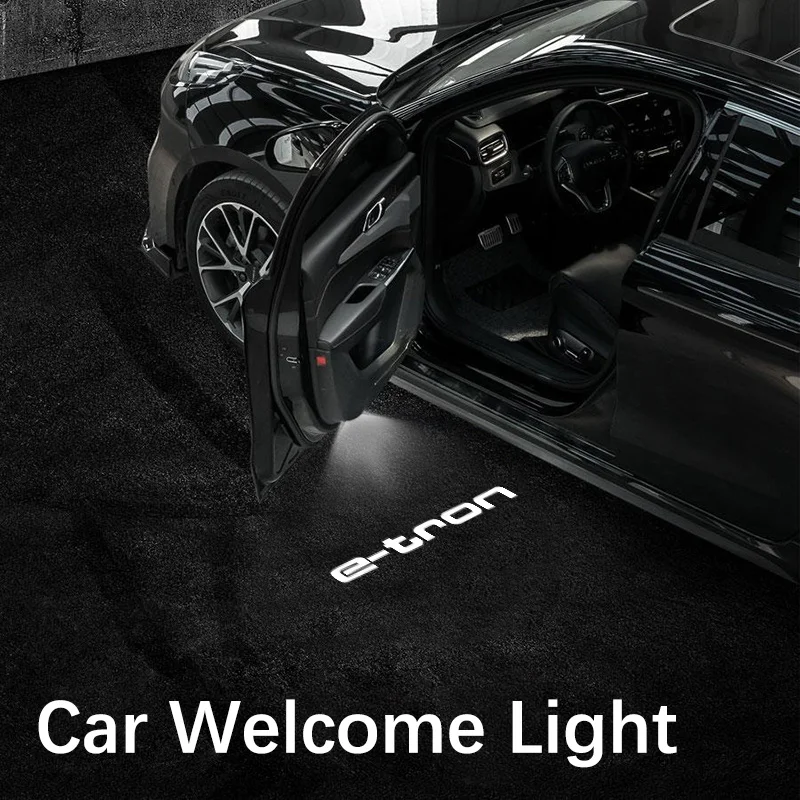 Lámparas LED para proyector de logotipo de puerta de coche, luz de bienvenida para Audi e-tron 2019 2020 2021 2022, accesorios para coche e-tron