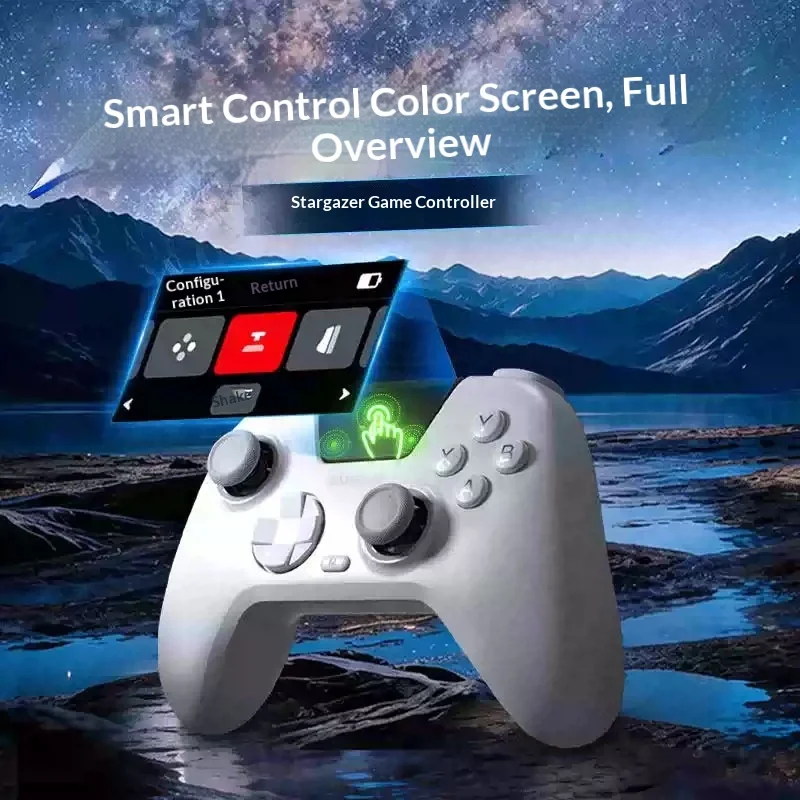 GameSir Stargazer Wireless Gamepad With Smart Color Screen Hall‑Effect Joystick Tri‑Mode Controller For PC Switch Steam Android
