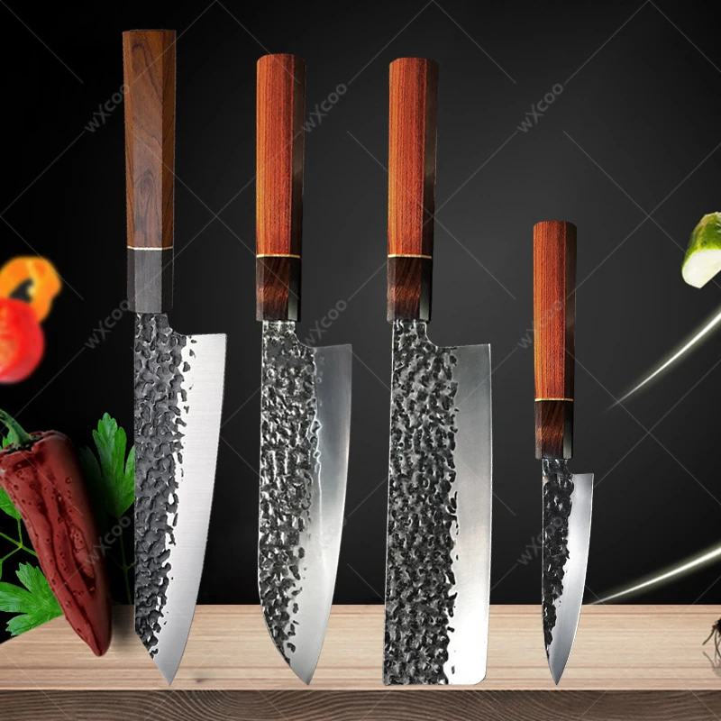 

Japanese Santoku Knives Professional Chef Knife Kitchen Knives Set Hand-forged Salmon Slicing Knife Sashimi Knife Fish Knives