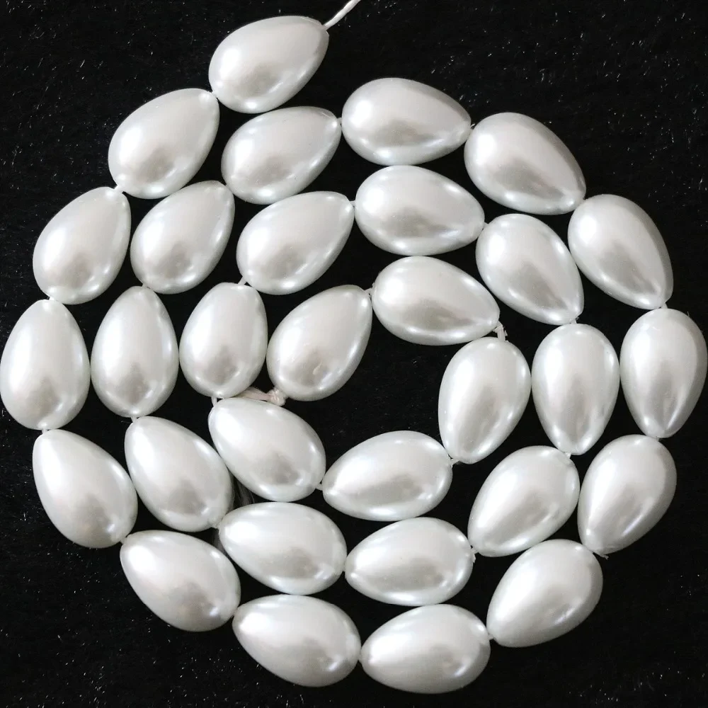 Pearl 9*13mm White Diy High Necklace Pendant Bead Making Bracelet Wholesaler Supplier Handmade Beads Teardrop Jewelry Making