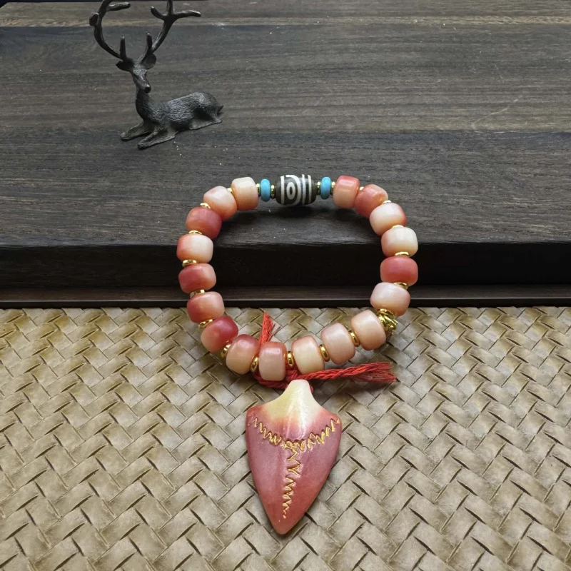 

Тибетский стиль, коровья кость, прямые старые бусины, один круг, ручной браслет, аксессуары