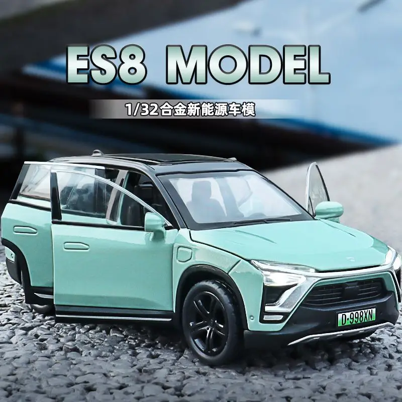 

1: 32 ES8 Alloy Car Model Simulation New Energy Electric SUV Ornament Children's Toy