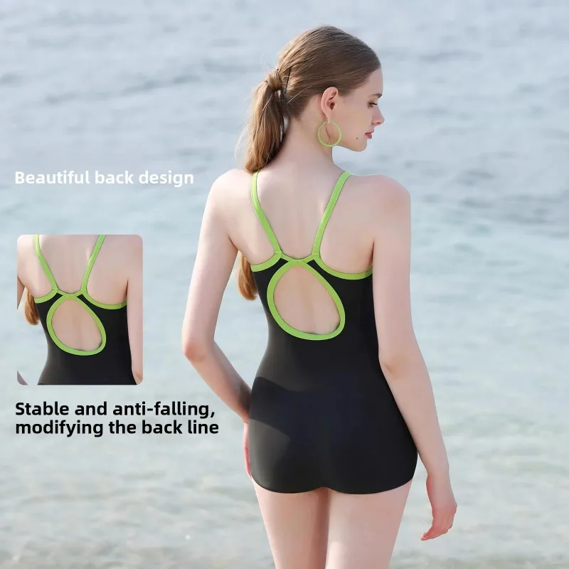 Женский гоночный купальник контрастного цвета Disney — цельный конкурентоспособный купальник с защитой от солнца UPF 50+