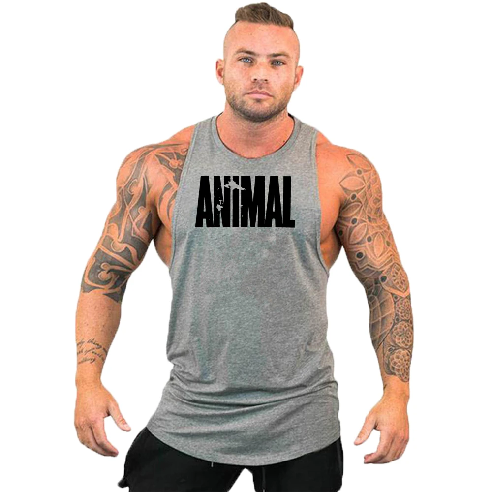 Brand Animal Gym Tanktop Men Fitness Clothing Men\'s Bodybuilding Tank Tops Summer Gym Clothing for Male Sleeveless Vest T Shirt