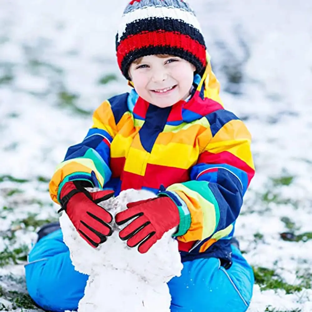 

Winter Warm Windproof Ski Gloves Non-slip Thicken Warm Kid Gloves Waterproof Warm Gloves Adult