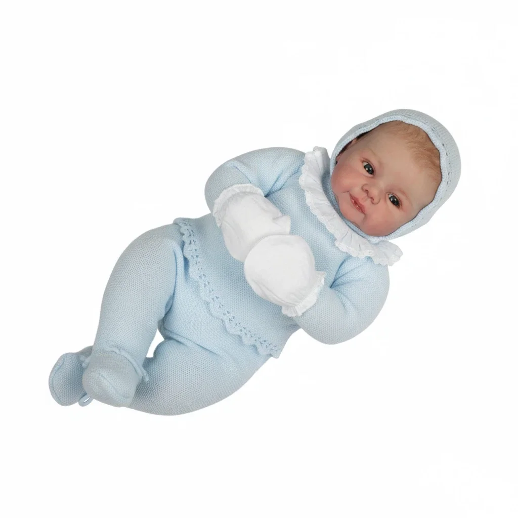 NPK Muñeca Reborn Julietta de 18 pulgadas Muñeca bebé de cuerpo suave realista con piel 3D Diseño táctil de cabello pintado a mano