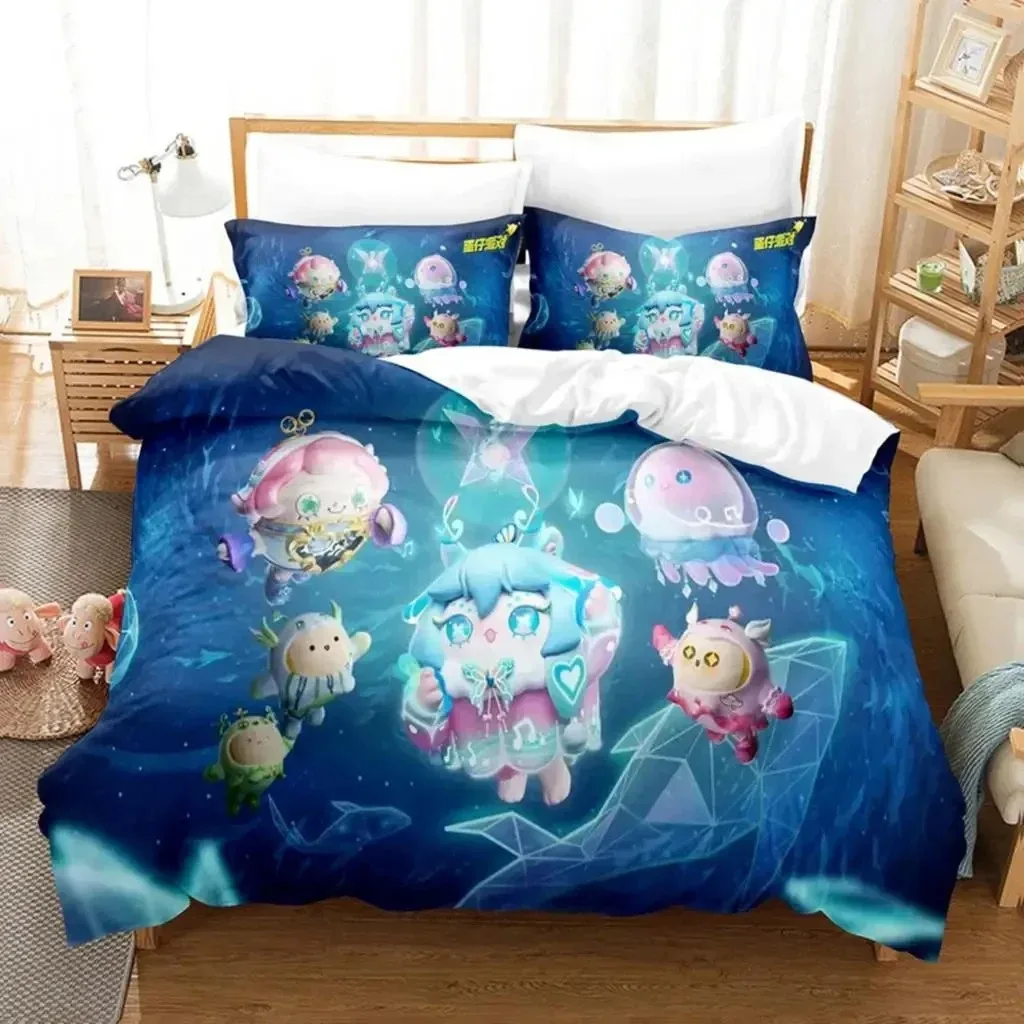 

Cartoon Eggy Party Game 3D NEW Duvet Cover Pillowcase Bedding Set Adult Boy Girl Bedroom Decoration Children Single Double Large