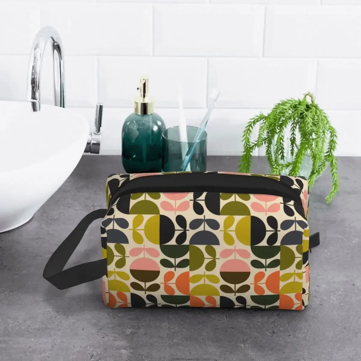 Custom Orla Kiely Print Pattern New Season Cosmetic Bag Women Fashion Big Capacity Makeup Case Beauty Storage Toiletry Bags