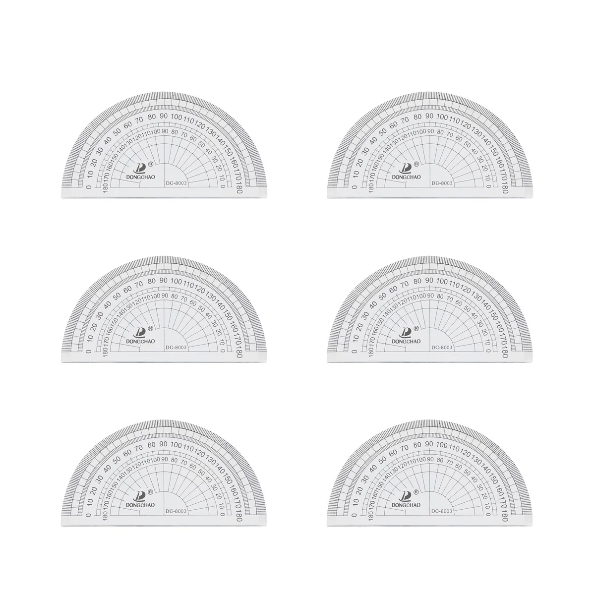 36pcs Clear Plastic Protractor Math Protractor 180 Degrees Protractor For Angle Measurement Student School Office Supply