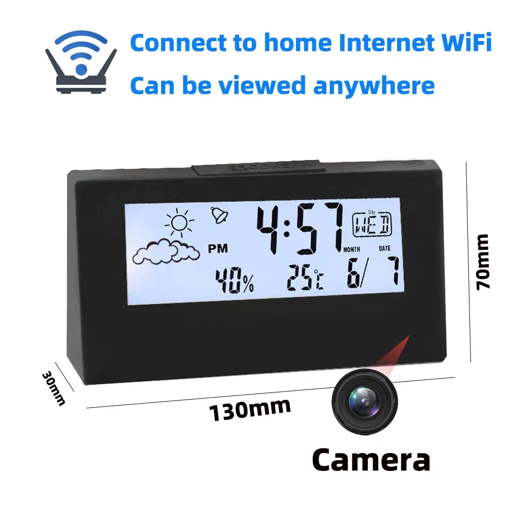Brand New 4KHD Mini Clock Camera, Supporting Remote Viewing, Motion Detection, Loop Recording, and Home Nanny Style Mini Camera view 4