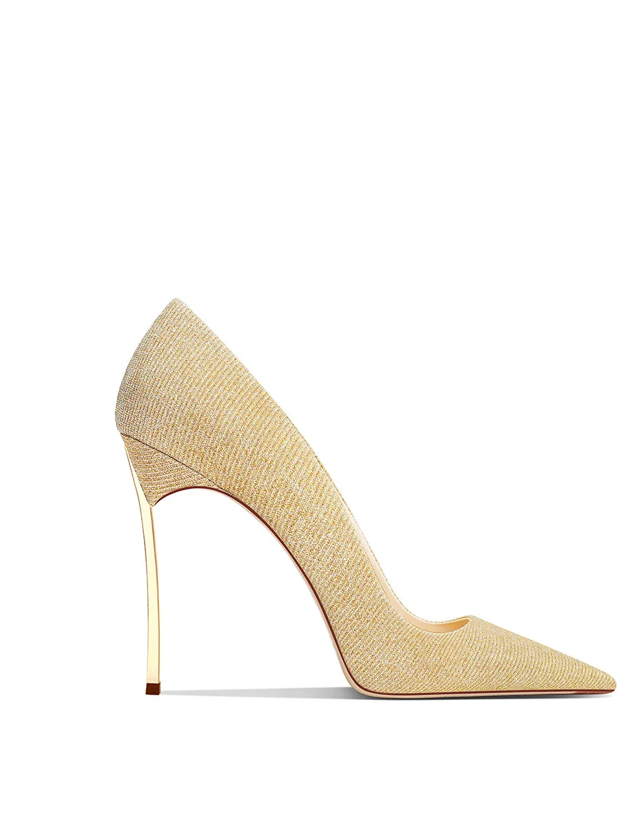 HLTINO New Golden Glitter High Heels Women Pumps for Qipao Dress Autumn Spring Evening Shoes Ladies Party Heeled Shoe