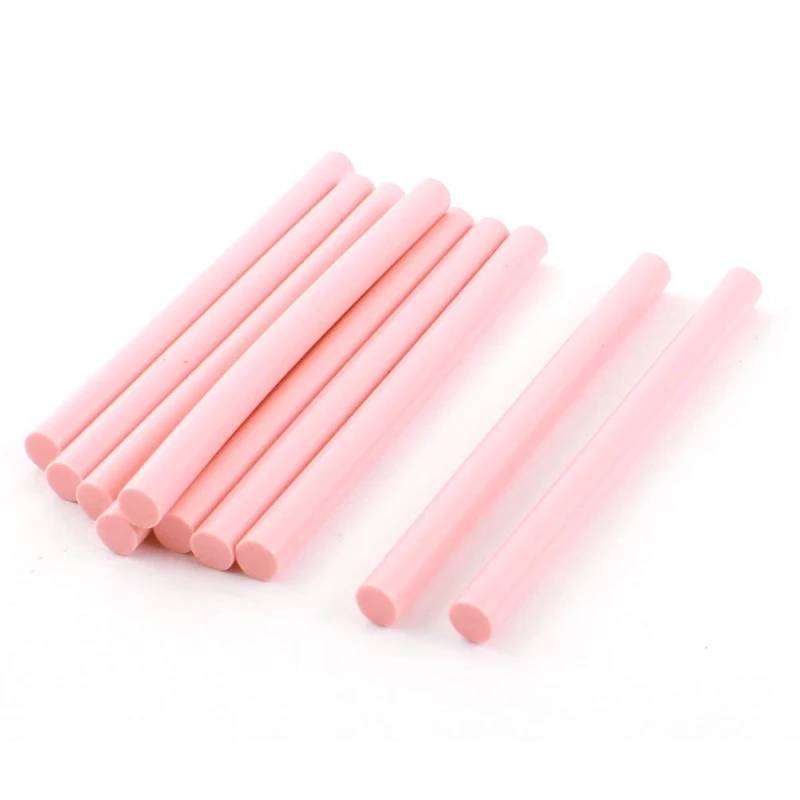 10pcs 100mm x 7mm Adhesive Hot Melt Glue Sticks For Hot Melt Glue Pink