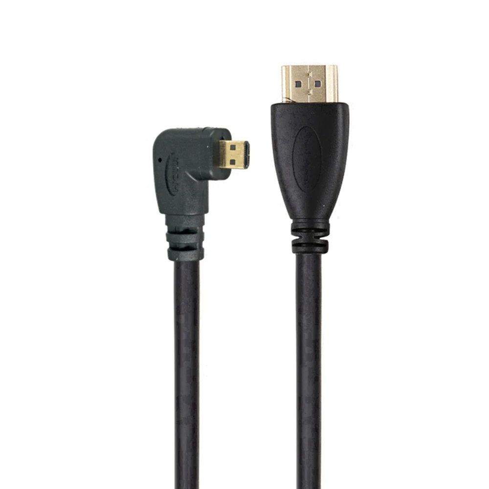 Elbow DSLR camera tablet connected to TV micro HDMI to HDMI high-definition video cable 0.3M-