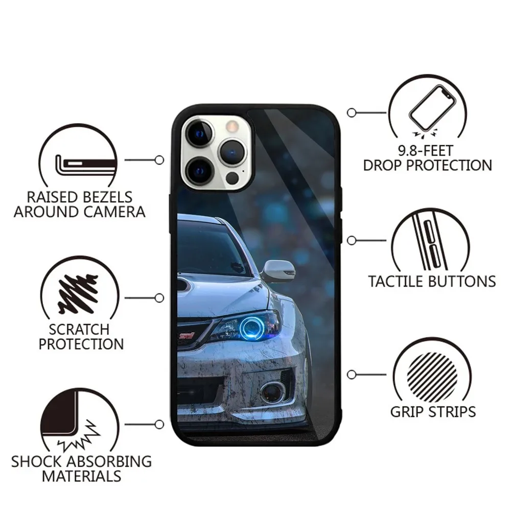 Sport Car S-Subaru Phone Case For iPhone 16,15,14,13,12,11,Plus,Pro,Max,Mini Magsafe Magnetic Wireless Charging