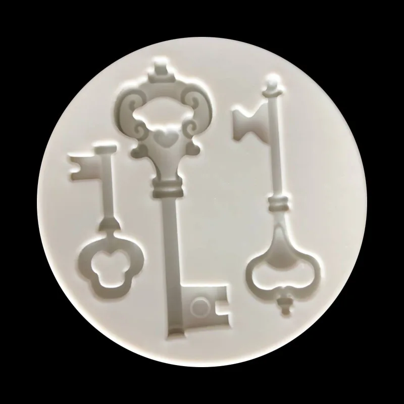 Fondant Cake Silicone Mold Key Shape Cake Decoration Baking Tool 15-611
